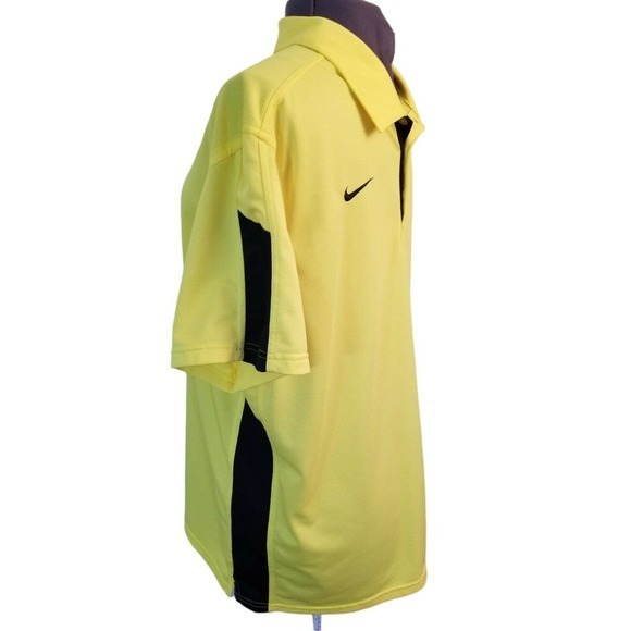 Nike Men's Dri Fit Solid Golf Polo Yellow Size XL ⛳️‎ - Picture 4 of 6
